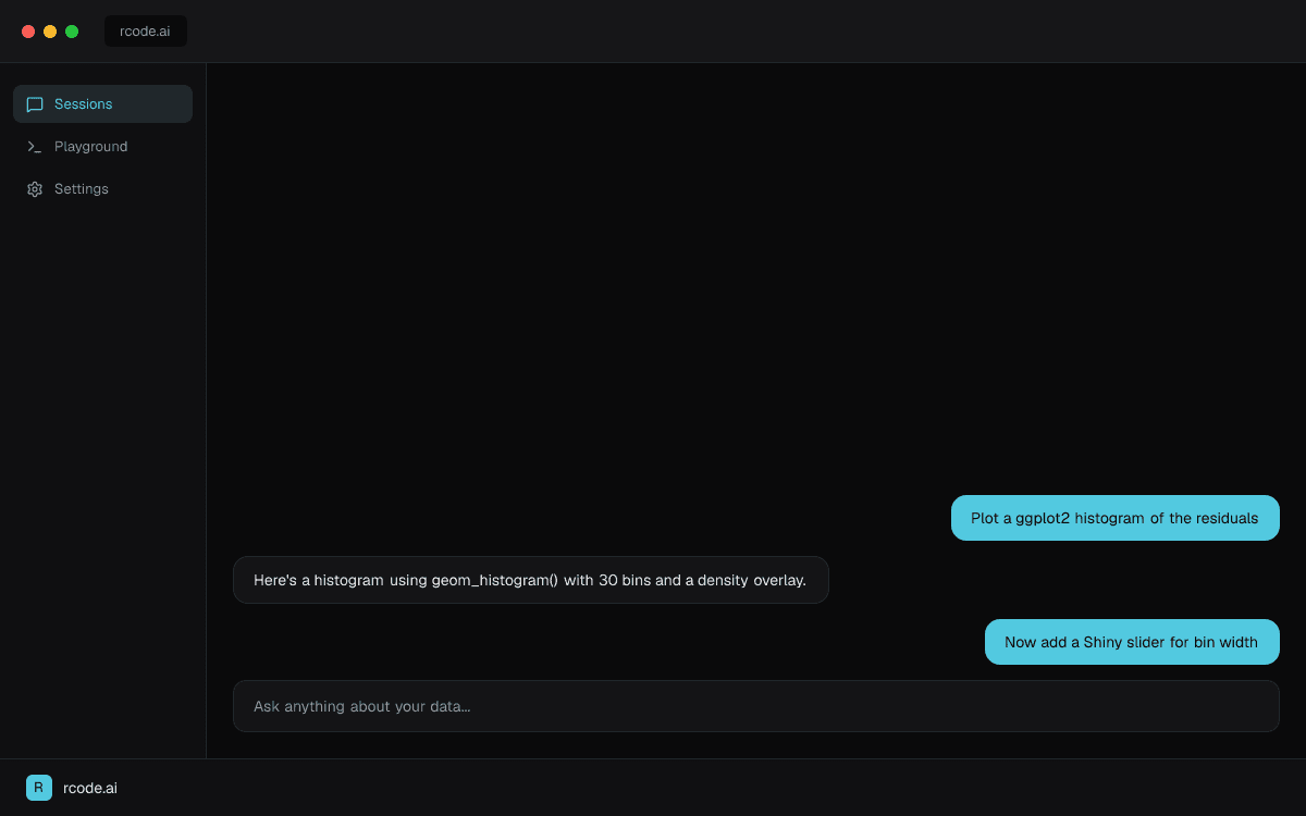 RCode.ai product screenshot